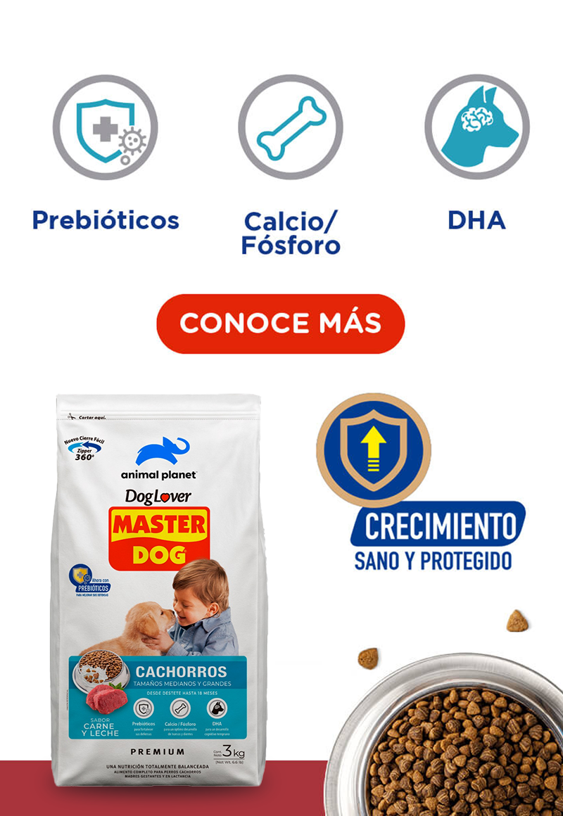 Masterdog carne y leche